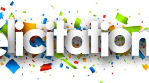 54826993 - congratulations paper banner with color confetti, french. vector illustration.