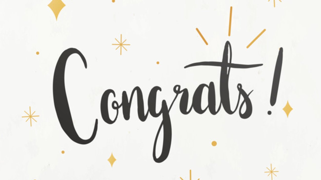 The word congrats typography vector